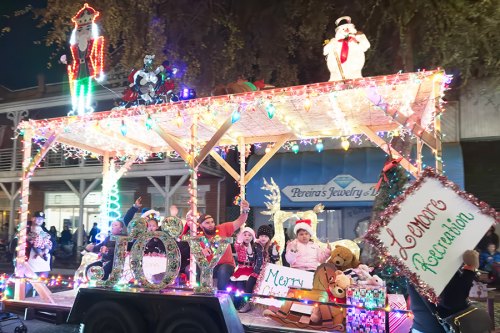 Lemoore Recreation had a well-lit float in the annual Lemoore Christmas Parade Saturday night. 